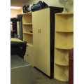Blonde and Black 2 Door Wardrobe, Locking, 36 x 20 x 72